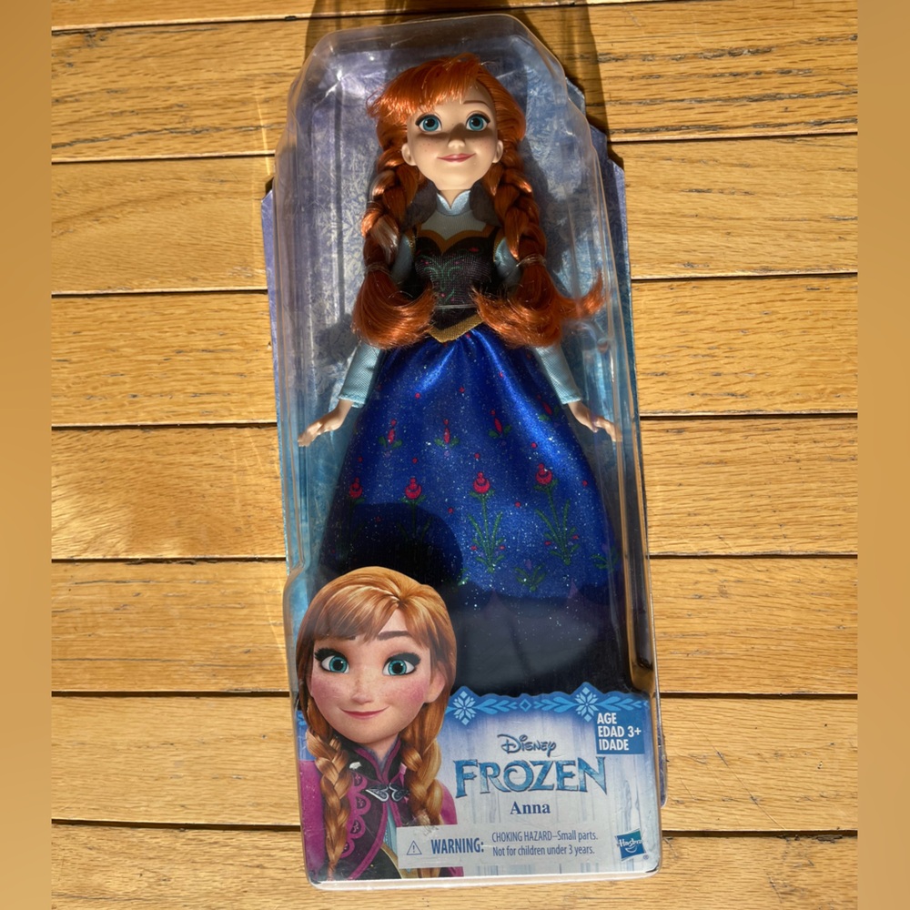 Disney Frozen Anna Doll with Sparkling Blue Dress